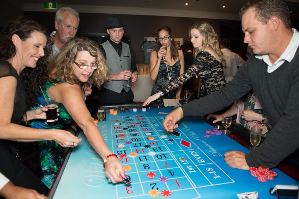 Wild Diamonds Fun Casino upscale gaming event in Brisbane - Luxury casino entertainment for Sunshine Coast corporate events and private parties with professional dealers and premium service