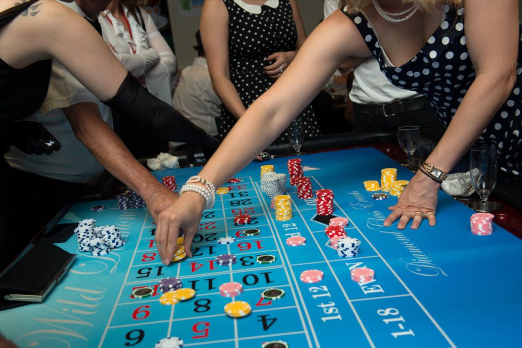 Wild Diamonds Fun Casino authentic gaming experience at Brisbane event - Luxury casino entertainment for Sunshine Coast corporate events and private parties with professional dealers