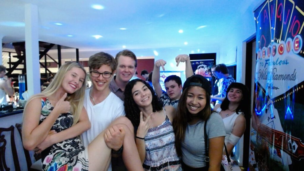 Photo kiosk at 18th birthday party with Wild Diamonds Fun Casino Brisbane - Photo booth entertainment for Sunshine Coast and Brisbane celebrations
